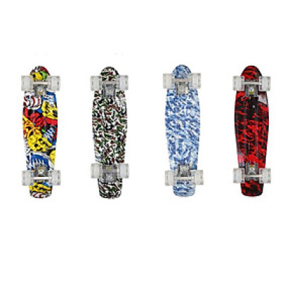 Ván Trượt Nhựa Skateboard Penny Bánh Xe Có Đèn Phát Sáng (Giao Màu Ngẫu Nhiên)