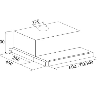 MÁY HÚT MÙI ÂM TỦ KAFF KF-TL600/ TL700/ TL800/ TL900 - Hàng Chính Hãng
