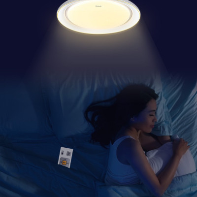 Đèn trần ánh sao Starry Panasonic HHXZ301188 36W cho phòng ngủ hiệu ứng ánh sáng lấp lánh, chế độ ngủ, thư giãn, hẹn giờ