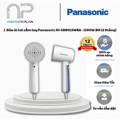 [ Hàng Chính Hãng ] Bàn Ủi Hơi Nước Cầm Tay Panasonic NI-GHD015WRA – Công Suất 1300W, Diệt Khuẩn, Là Phẳng Nhanh