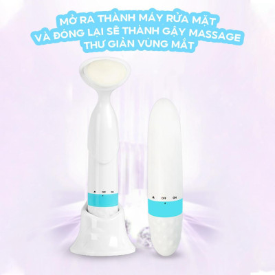 Máy rửa mặt kết hợp mát xa mặt Half Horse. Làm sạch sâu hơn giúp tuần hoàn máu giúp da sáng đẹp tự nhiên