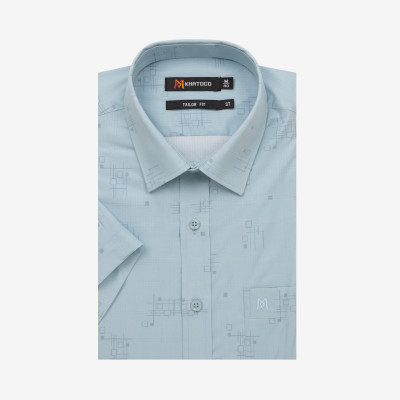 Áo sơ mi nam ngắn tay Khatoco A1MN518T2-CNIN700-2701-N