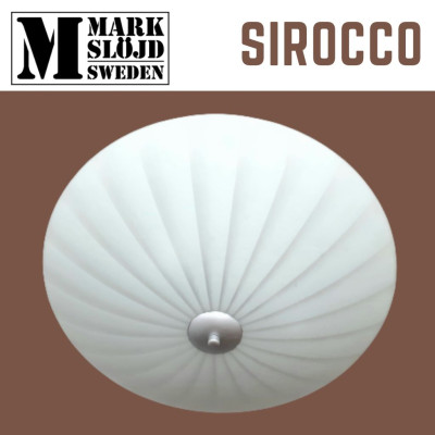 Đèn ốp trần, đèn ốp tường trợ sáng Marsklojd Sirocco màu trắng, thủy tinh chống lóa, hàng chính hãng