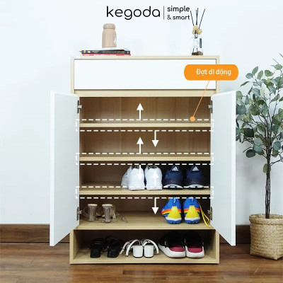 Kệ Tủ Giày Phong Cách Bắc Âu, Sức Chứa Lớn, Có Ghế Ngồi Mang Giày Thương Hiệu KEGODA KGD71