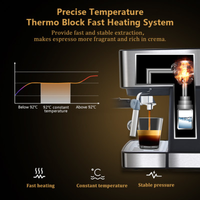 Máy pha cà phê Espresso phiên bản cao cấp thương hiệu BioloMix CM6863 - HÀNG NHẬP KHẨU