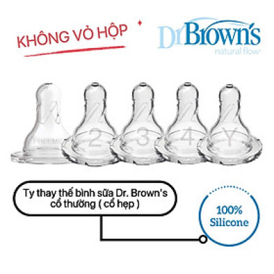 [ Không có vỏ hộp ] - Lẻ 01 cái núm ty thay thế bình sữa Dr.Brown