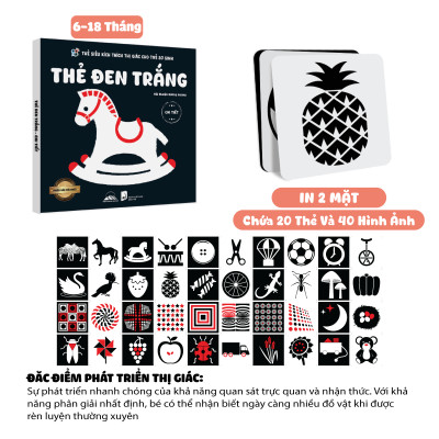 Sách - Thẻ Siêu Kích Thích Thị Giác Cho Trẻ Sơ Sinh - Bộ Thẻ Giúp Bé 0-3 Tuổi Phát Triển Toàn Diện