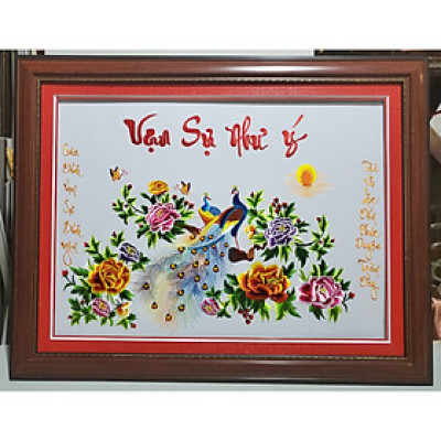 Tranh thêu - Đôi uyên ương ( Hạnh Phúc)