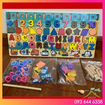 Đồ chơi câu cá gỗ 6in1 và 7in1 đa chức năng cho bé yêu phát triển trí tuệ