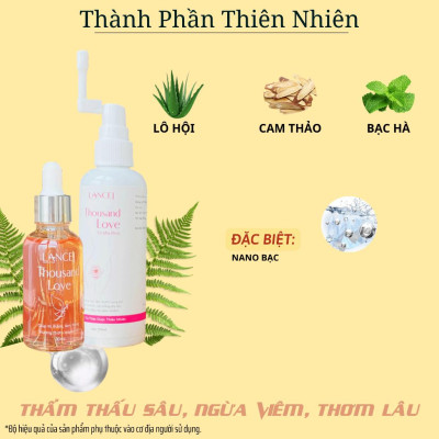 Xịt Phụ Khoa THOUSAND LOVE 100ml, Ngăn Ngừa Viêm Νhiễm, Dưỡng Ẩm Ѕe Κhít, Khử Mùi Hôi