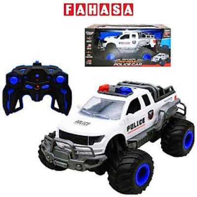Đổ Chơi Mô Hình Xe Cảnh Sát Off-Road Phun Sương Có Điều Khiển - Vecto VT2110A/WH - Màu Trắng