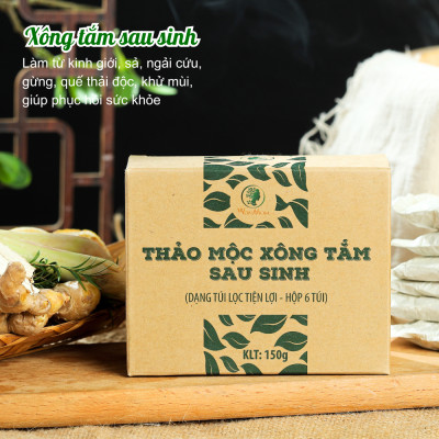 Bộ thảo mộc xông hơi cơ bản Wonmom ( 1 Hộp xông cửa mình + 2 Hộp xông tắm sau sinh loại 6 túi/hộp )
