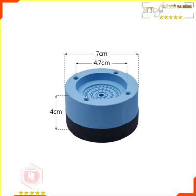 Combo 04 Đế chống rung máy giặt + 10 Bóng giặt cầu gai quần áo HT SYS