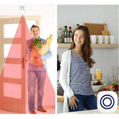 Chuông báo khách kết hợp báo trộm không dây 38 kiểu chuông YF0256 - 1 Mắt 1 Chuông 