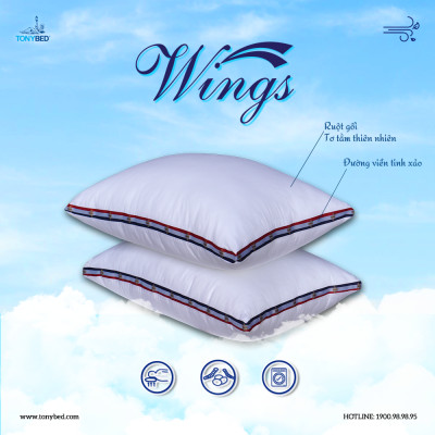 Gối nằm tơ tằm Wings