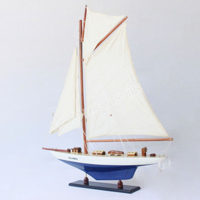 Mô hình thuyền buồm Columbia (trắng - xanh dương)
