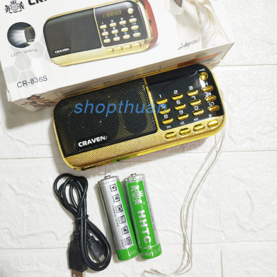 ĐÀI Nghe Pháp, Niệm Phật, FM,Nhạc Mp3, Hỗ trợ Thẻ Nhớ,usb Craven CR 836S !!!!! Hàng chính hãng