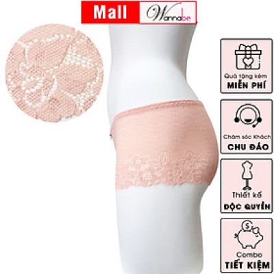 Quần lót ren cao cấp Wannabe QLR04 nguyên bản ren hoa không lộ viền gợi cảm xinh xắn