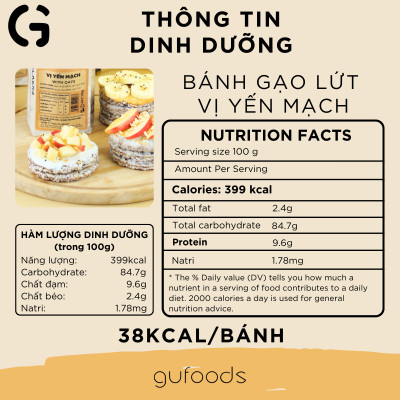 Bánh gạo lứt GUfoods (300g) - Không chiên dầu, Không đường, Từ gạo và ngũ cốc nguyên hạt, Lành mạnh, Phù hợp Eat clean, Ăn vặt healthy, Thực dưỡng, Tập gym, Thuần chay, Đa dạng hương vị