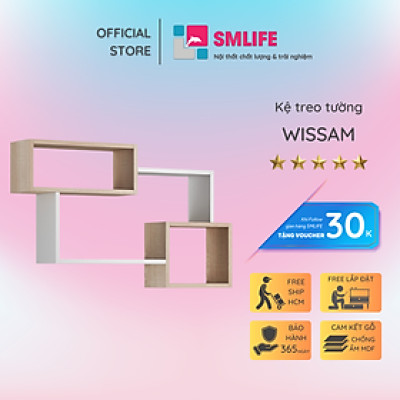 Kệ trang trí kệ để sách gia đình SMLIFE Wissam