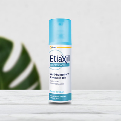 Xịt Khử Mùi Hàng Ngày Etiaxil Déodorant Anti-Transpirant 48H Peaux Sensibles Vaporisateur (100ml) + Tặng 1 Móc Khóa Nhựa 2 Mặt