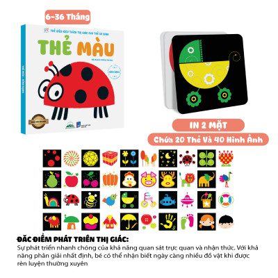 Sách - Thẻ Siêu Kích Thích Thị Giác Cho Trẻ Sơ Sinh - Bộ Thẻ Giúp Bé 0-3 Tuổi Phát Triển Toàn Diện