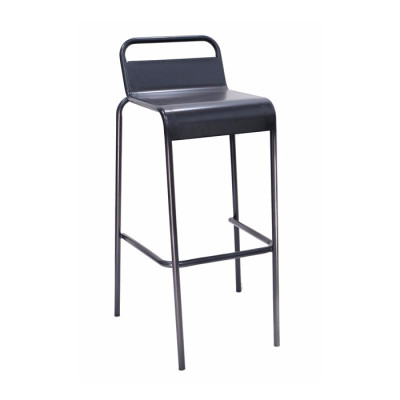 Ghế quầy bar lưng thấp sắt sơn tĩnh điện CB2148-T có thể để ngoài trời như ban công sân thượng sân vườn ở HCM