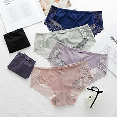 Combo 5 Quần Lót Nữ Su Xốp Phối Ren Mã 2212 – 3D Êm Ái, Thoáng Khí, Tôn Dáng