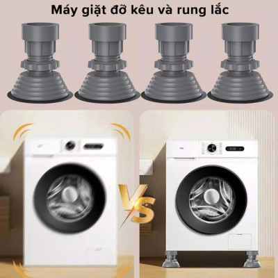 Bộ 4 Đế Nhựa Chống Rung Máy Giặt , Tủ Lạnh , Chống Ồn Phù Hợp Mọi Loại Máy