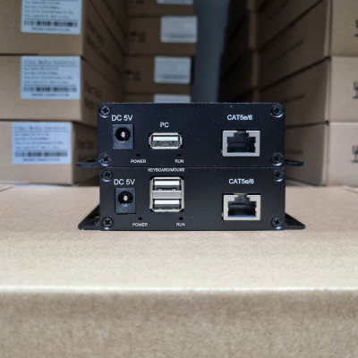 Bộ chuyển đổi hdmi sang lan 200m có cổng usb HL-HDMI-200KVM Ho-Link - Hàng chính hãng