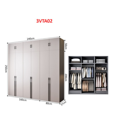 Tủ quần áo thiết kệ hiện đại - Tủ quần áo gỗ MDF 3VTA02