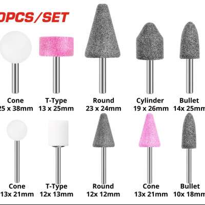 BỘ 10 LINH KIỆN MÁY MÀI KHUÔN VÀ MÀI KHUÔN MINI TOTAL TAKB1001 - HÀNG CHÍNH HÃNG