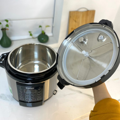 Nồi áp suất điện đa năng Rapido RPC900-D1 cao cấp, lòng nồi Inox, bảo hành 1 năm toàn quốc, 12 chế độ nấu tự động - Hàng chính hãng