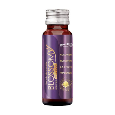 Nước uống collagen thảo dược giúp đẹp da, hỗ trợ ngủ ngon Blossomy Premium lốc 03 chai x 50ml