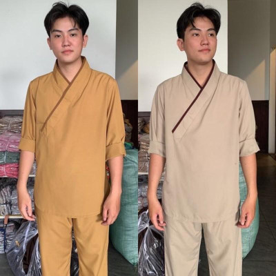 ĐỒ LAM ĐI CHÙA PHÁP PHỤC PHẬT GIÁO nam tay dài