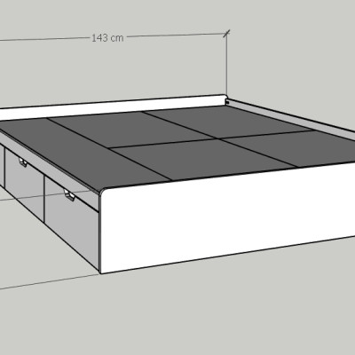 [Happy Home Furniture]  BONY, Giường ngủ -  3 ngăn kéo, GNG_017, GNG_018, GNG_019, GNG_020