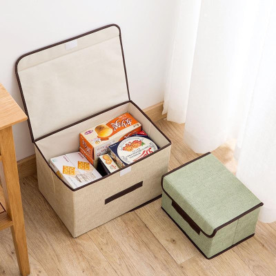 Set 2 Hộp Vải Đựng Đồ, Đựng Quần Áo, Gấp Gọn Tiện Dụng Bằng Vải Nonwoven Form Đứng Chịu Lực Tốt Giao Màu Ngẫu Nhiên