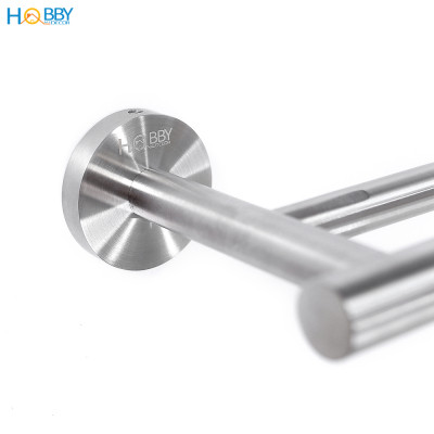 Giá treo khăn tắm quần áo có 2 thanh inox 304 Hobby Home Decor 2TT60