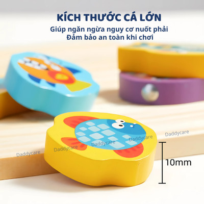 Bộ câu cá cho bé nam châm bằng gỗ Mideer Magnetic Fishing Toy