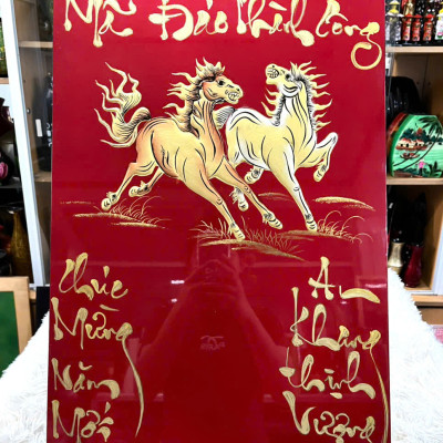 [XẢ KHO]Tranh lịch sơn mài cao cấp Thanh Bình Lê size 40x60 cm