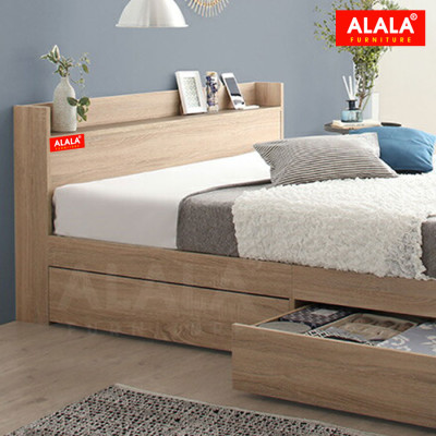 Giường ngủ ALALA37 + 2 hộc kéo / Miễn phí vận chuyển và lắp đặt/ Đổi trả 30 ngày/ Sản phẩm được bảo hành 5 năm từ thương hiệu ALALA/ Chịu lực 700kg