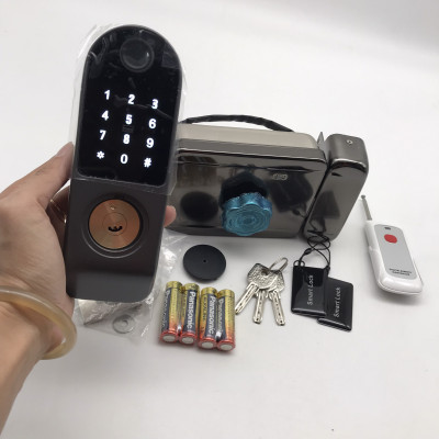 Khóa thông minh G01RW- 1 Mặt vân tay + Remote + App Tuya wifi( không chống nước) - Hàng nhập khẩu