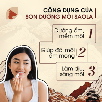 Son dưỡng môi tự nhiên hương Bưởi thương hiệu Sao la(3g) - Dưỡng ẩm môi, làm môi mềm, tươi hồng