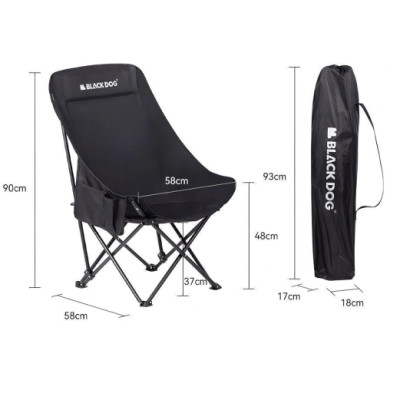 Ghế mặt trăng xếp gọn cắm trại tựa lưng Blackdog CBD2300JJ026