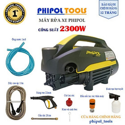 Máy rửa xe công suất 2300W PHIPOL TOOLS QXJ02 xịt rửa đa năng tiện lợi thiết kế nhỏ gọn - Hàng Chính Hãng