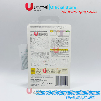 Núm Ty Silicone Siêu Mềm Plus Pigeon  (Size L)