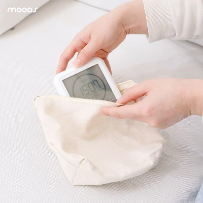 Đồng hồ hẹn giờ - báo thức - đo nhiệt độ và độ ẩm 4in1 Mooas Made in Korea Hàng chính hãng