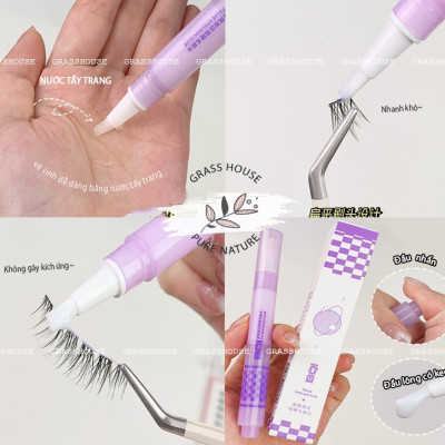 Bút lông Keo dán Lông mi giả BQI không gây kích ứng, khô nhanh chóng, độ dính mi và kích mí tốt, chống mồ hôi