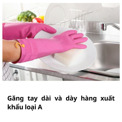 Mua 3 Tặng 2 Đôi Găng Tay Cao Su Tự Nhiên Hàn Quốc Có Móc 31cm