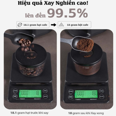 Máy xay hạt cà phê Espresso tự động tích hợp 31 chế độ xay thương hiệu HiBREW G3A - Hàng Chính Hãng